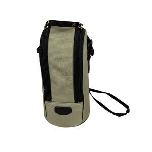 Canon Camera Lens Case LZ1324 Light Beige & Black Nylon with Shoulder Strap